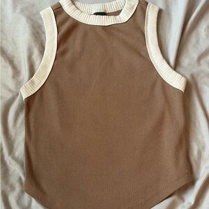 Brown tank with white lining